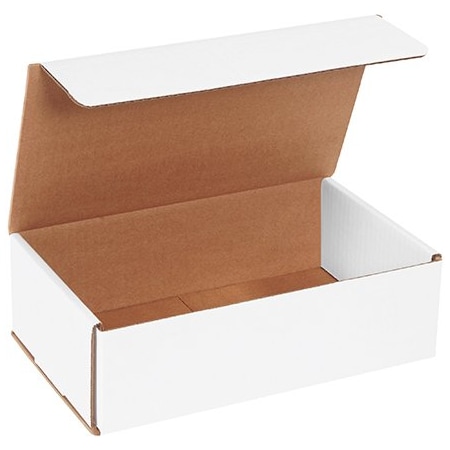 Box Packaging Corrugated Mailers, 10L x 6W x 3H, White, PK50 M1063